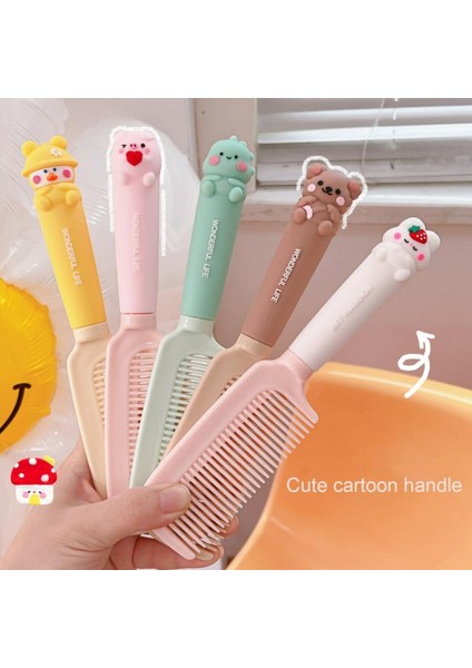 Karikatür Kuaförlük Tarak Woemen Öğrenciler Saç Düzleştirme Tarak Kızlar Kalp Sevimli Silikon Plastik Düz Saç Tarak (Yurt Dışından) fırsatları