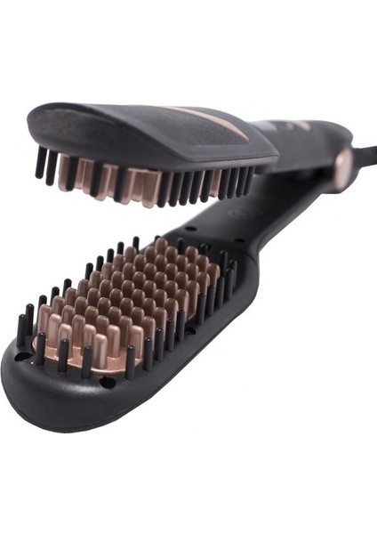 Kemei Elektrikli Fırça Saç Düzleştirici Tarak Fırça Her Iki Tarafı Sıcaklık Kontrollü 100% Orijinal Ürün (Yurt Dışından) indirimleri