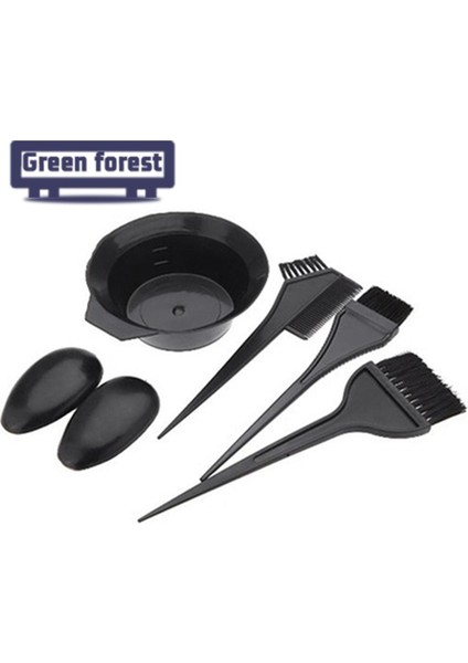 Yeşil Orman Saç Boyama Aracı Yumuşak Boya Kase Tarak Fırçalar Aracı (Yurt Dışından)