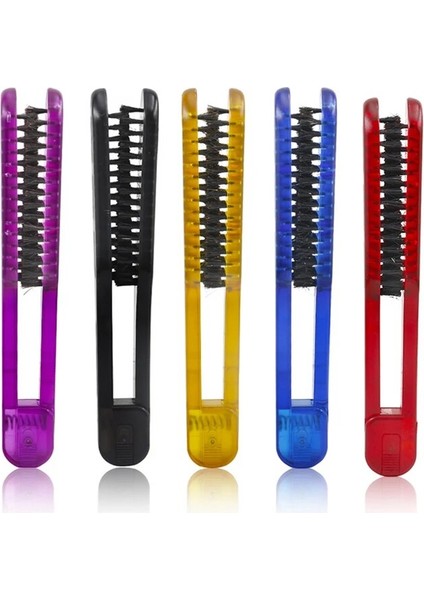 Yeni Pro Seramik Doğrultma Tarak Çift Taraflı Saç Fırçası Kelepçe Kuaförlük Doğal Elyaflar Kıl Saç Tarak Hairstylig Aracı (Yurt Dışından) fiyatları