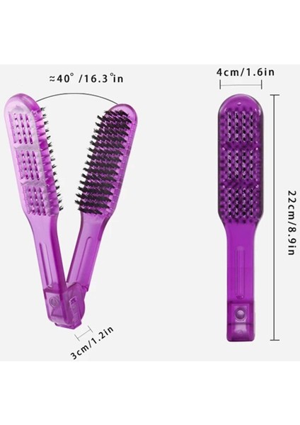 Yeni Pro Seramik Doğrultma Tarak Çift Taraflı Saç Fırçası Kelepçe Kuaförlük Doğal Elyaflar Kıl Saç Tarak Hairstylig Aracı (Yurt Dışından) fırsatları