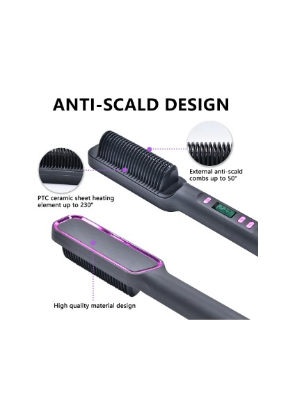 Kızlar Için Profesyonel Elektrikli Saç Düzleştirici Fırçası Hızlı Isıtma Haşlanma Önleyici Düzleştirici Tarak Ev ve Seyahat Için Taşınabilir Şekillendirici Aletler (Yurt Dışından) fiyatları