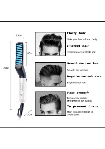 Erkekler Hızlı Sakal ve Saç Düzleştirici Çok Fonksiyonlu Elektrikli (Yurt Dışından) modelleri