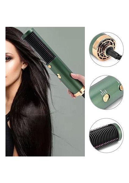 Saç Düzleştirici Fırçası 5 In 1 Çok Fonksiyonlu Profesyonel Elektrikli Isı Şekillendirici Saç Şekillendirici Fırça Erkekler ve Kadınlar Için Sıcak Hava Tarak Çok Renkli (Yurt Dışından) modelleri