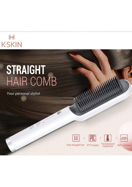 Düz Tarak Saç Düzleştirme Fırçası Tarak Taşınabilir Erkek Sakal Düzleştirici Elektrikli Isıtmalı Tarak Hızlı Sakal Saç Şekillendirici Aracı Ev, Seyahat Için (Yurt Dışından) fiyatları