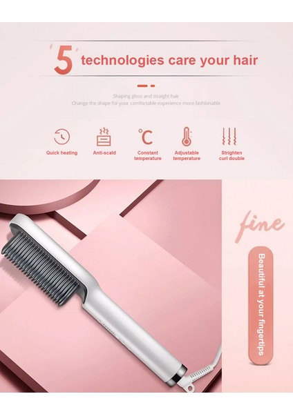 Düz Tarak Saç Düzleştirme Fırçası Tarak Taşınabilir Erkek Sakal Düzleştirici Elektrikli Isıtmalı Tarak Hızlı Sakal Saç Şekillendirici Aracı Ev, Seyahat Için (Yurt Dışından) modelleri