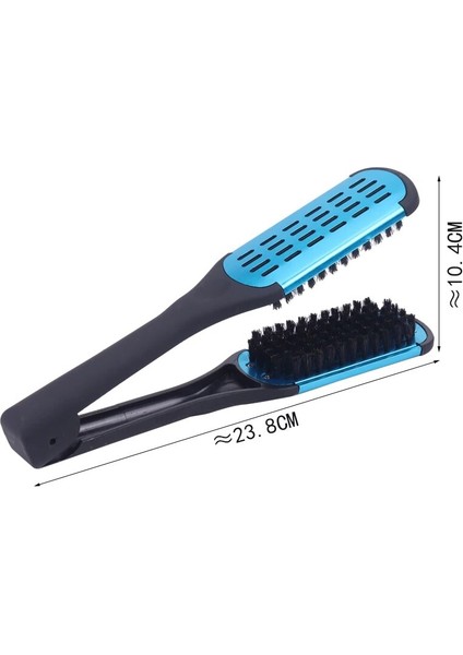 Profesyonel Saç Düzleştirici Çift Fırça V Şekli Tarak Kelepçe Evde Zahmetsiz ve Komple Hasarsız Saç Şekillendirici (Yurt Dışından) fırsatları