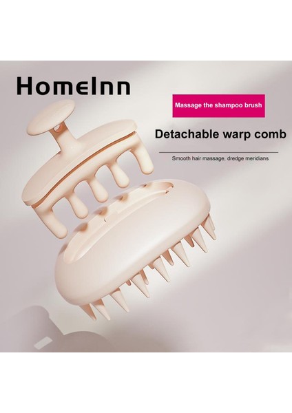 Şampuan Tarak Silikon Şampuan Fırçası Saç Derisi Masaj Tarak Saç Bakımı Için Akupunktur Noktası Stimülasyonu 2'si 1 Arada Tasarım Ayrılabilir Meridyen Fırçası (Yurt Dışından)