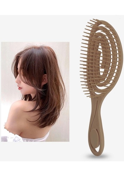 Eliptik Oyma Saç Derisi Masaj Tarak Saç Fırçası Islak Kıvırcık Detangle Saç Fırçası Salon Kuaförlük Şekillendirici Araçları (Yurt Dışından) fiyatları