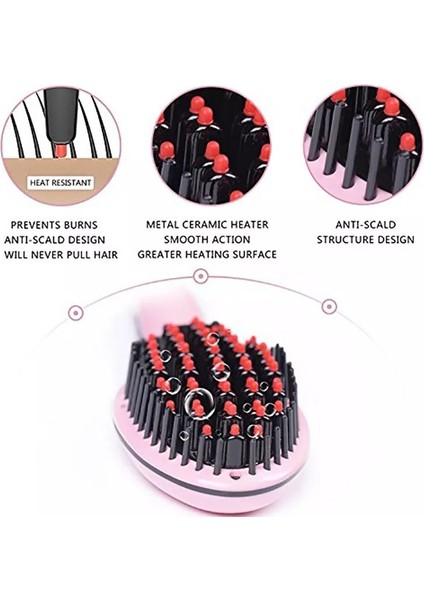 Saç Düzleştirme Tarak LCD Ekran Dijital Fırça Demir Şekillendirici Ev Salon Erkekler Kadınlar Için (Yurt Dışından) fiyatları