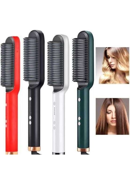 Kızlar Için Saç Düzleştirme Fırçası - Elektrikli Saç Düzleştirici (Yurt Dışından)