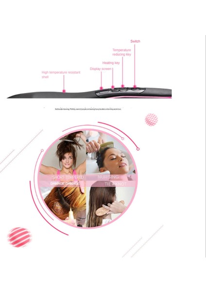 Namuny Kablosuz Elektrikli Düz Saç Fırçası Hızlı Isı Saç Düzleştirici Tarak Salonlar Için Taşınabilir Saç Şekillendirici Aracı Ab Tak (Yurt Dışından) indirimleri