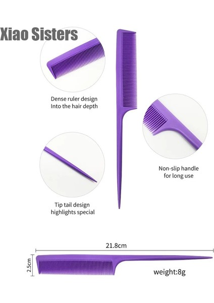 Adet Anti-Statik Kuaförlük Taraklar Karışık Düz Saç Fırçaları Ucu-Kuyruk Tarak At Kuyruğu Tarak Pro Salon Saç Bakımı Şekillendirici Araçları (Yurt Dışından) fiyatları