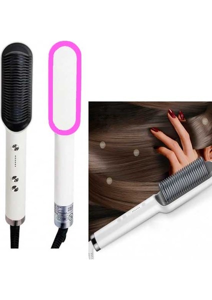 HQT-909B Saç Düzleştirici Seramik Isıtmalı Saç Fırçası (Yurt Dışından) fiyatları