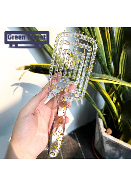 Yeşil Orman Şekillendirici Tarak Oymak Ajur Rahat Saplı Saç Tarağı (Yurt Dışından) indirimleri