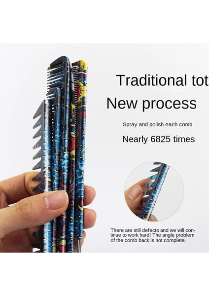 Fnlune Chinese Draak Persoonlijkheid Haar Knippen Kam Salon Kapper Professionele Mannelijke Vrouwelijke Haar Styling Puntige Staart Kam (Yurt Dışından) modelleri