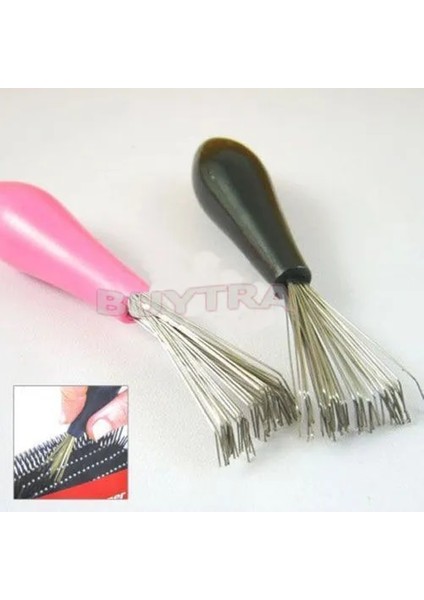 Adet Yeni Dayanıklı Mini Tarak Saç Fırçası Temizleyici Gömülü Araç Salon Ev Temel Renk Rastgele (Yurt Dışından)