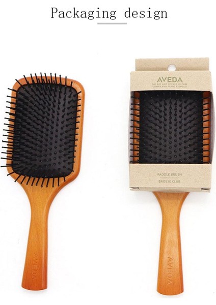 Şeftali Ahşap Saç Fırçası Saç Derisi Saç Fırçası Taraklar Kadın Arapsaçı Kuaförlük (Yurt Dışından)