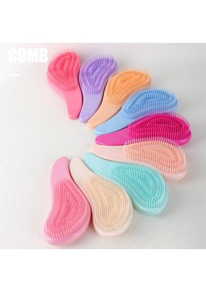 Çocuklar Masaj Tarak Taşınabilir Yumuşak Diş Pürüzsüz Saç Fırçası Sıcak Sihirli Kolu Çocuk Tarak Bebek Baş Masaj Aleti Sihirli Saç Tarağı (Yurt Dışından)