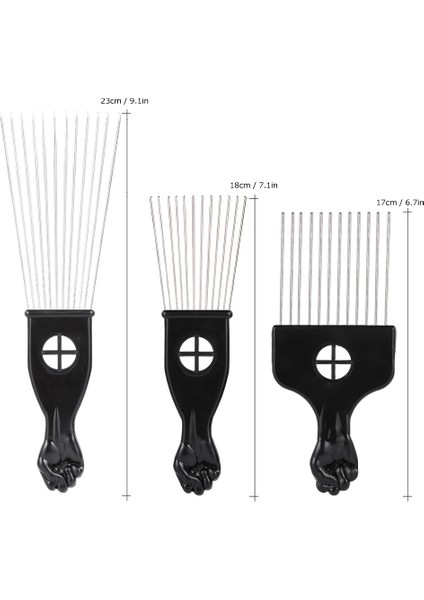 Metal Afro Saç Tarak Afro-Amerikan Seçim Tarak Saç Fırçası Berber Tarak Kuaförlük Şekillendirici Aracı Siyah Yumruk (Yurt Dışından) fiyatları