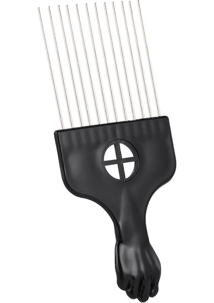 Metal Afro Saç Tarak Afro-Amerikan Seçim Tarak Saç Fırçası Berber Tarak Kuaförlük Şekillendirici Aracı Siyah Yumruk (Yurt Dışından) modelleri