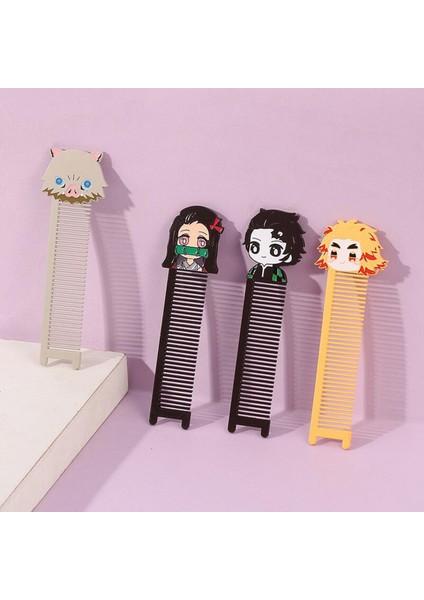 Saç Fırçası Kadın Anime Cosplay Iblis Avcısı Mini Metal Tarak Anti-Statik Kuaförlük Güzellik Araçları Salon Aksesuarları (Yurt Dışından)