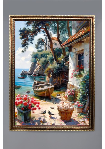 Doğa ve Manzara Desenli Çerçeveli Duvar Tablosu 50X70CM SERENE01