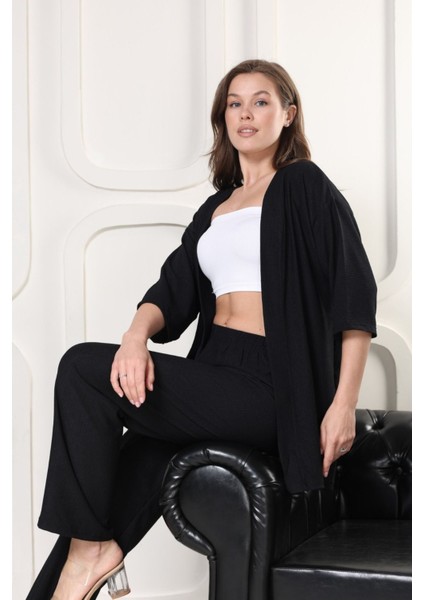 Şık - Kimono Hırkalı Bürümcük Takım Oversize Düşük Kol M - 6xl fırsatları