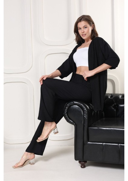 Şık - Kimono Hırkalı Bürümcük Takım Oversize Düşük Kol M - 6xl indirimleri