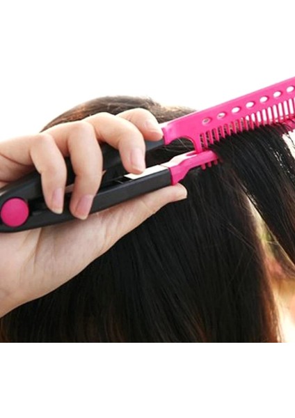 Dıy Salon Katlanır Kuaförlük Şekillendirici Saç Düzleştirici V Tipi Tarak Klip Tasarım Moda Salon Saç Fırçası Araçları (Yurt Dışından) fiyatları