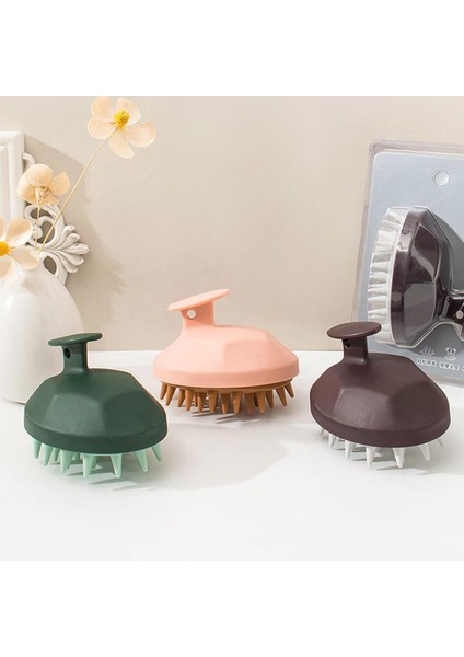 Taşınabilir Kafa Vücut Banyosu Spa Duş Masaj Bakım Aracı Silikon Şampuan Fırçası Saç Yıkama Tarağı (Yurt Dışından)