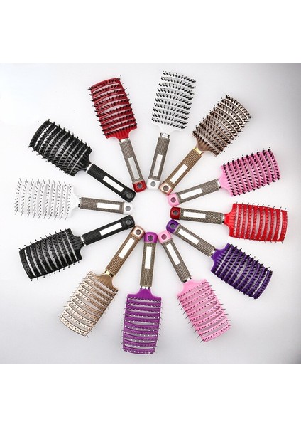 Saç Fırçası Saç Derisi Masaj Tarak Saç Fırçası Kıl Naylon Kadın Islak Kıvırcık Detangle Saç Kuaförlük Şekillendirici Araçları Fırça Salon Için (Yurt Dışından) fırsatları