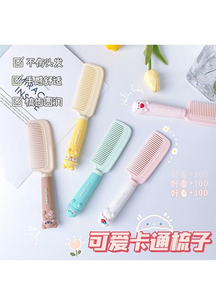 Kız Kawaii Silikon Tarak Yumuşak Saplı Sevimli Silikon Saplı Karikatür Tarak Taşınabilir Kadın Kızlar Seyahat Makyaj Taraklar (Yurt Dışından)