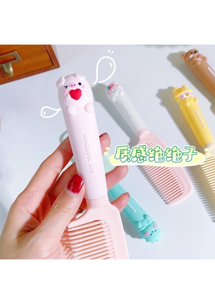 Kız Kawaii Silikon Tarak Yumuşak Saplı Sevimli Silikon Saplı Karikatür Tarak Taşınabilir Kadın Kızlar Seyahat Makyaj Taraklar (Yurt Dışından) modelleri