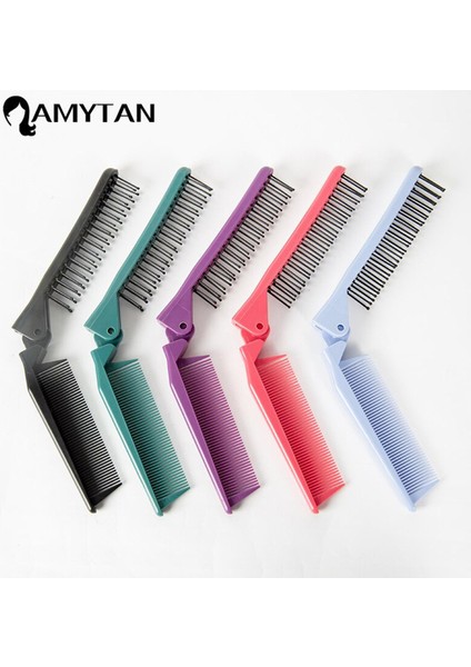 Adet Taşınabilir Seyahat Katlanır Tarak Fırça Masaj Saç Tarak Anti Statik Kuaförlük Şekillendirici Aracı Kadın Kişilik Firkete (Yurt Dışından)