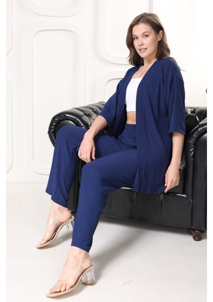 Şık - Kimono Hırkalı Bürümcük Takım Oversize Düşük Kol M - 6xl fırsatları