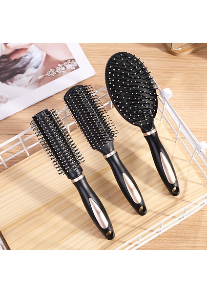 Beautybıgbang Anti-Statik Kıvırcık Saç Tarak Ev Erkekler ve Kadınlar Kuaförlük Tarak Masaj Tarak Kaburga Tarak Sevimli Iç Toka Şekli Rulo Tarak (Yurt Dışından)