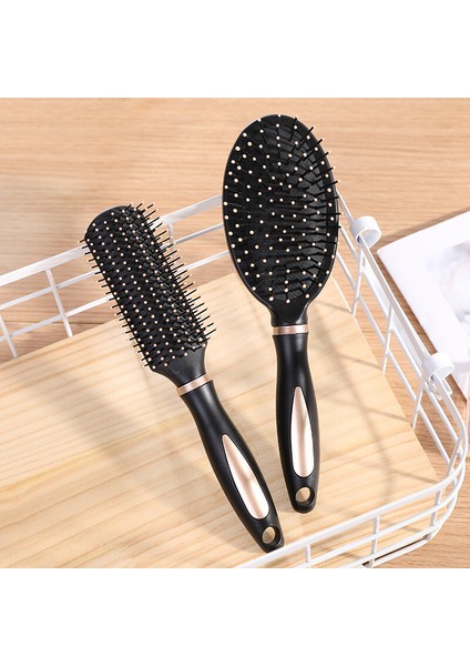 Beautybıgbang Anti-Statik Kıvırcık Saç Tarak Ev Erkekler ve Kadınlar Kuaförlük Tarak Masaj Tarak Kaburga Tarak Sevimli Iç Toka Şekli Rulo Tarak (Yurt Dışından)