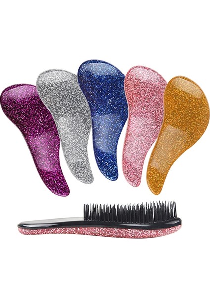 Kuaförlük Ürünleri Parlak Glitter Mini Prenses Tt Taraklar Berber Aksesuarları Duş Saç Fırçası Masaj Saç Derisi Şekillendirici Aracı (Yurt Dışından)