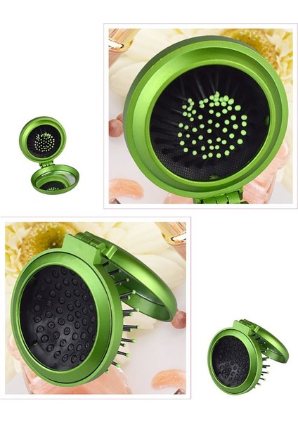 2pcs Seyahat Boyutu Küçük Katlanır Saç Fırçası 2023 Yenı Ayna ile 7colors Yuvarlak Mini Saç Fırçası Saç Şekillendirici Araçları Saç Derisine Masaj Kadın Kızlar (Yurt Dışından) fırsatları
