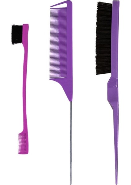 3 Stuks Borstel Seti, Şekillendirici Kam Dahil Çift Zijdig Rand Borstel ve Sıçan Staart Kam ve Plagen Kam Voor Vrouwen Meisje Kapper (Yurt Dışından)