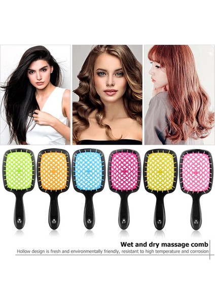 Geniş Diş Hava Yastığı Saç Tarak Salon Saç Şekillendirici Aracı Anti Anti-Statik Saç Fırçası Saç Derisi Masaj Tarak Kuaförlük Araçları (Yurt Dışından)