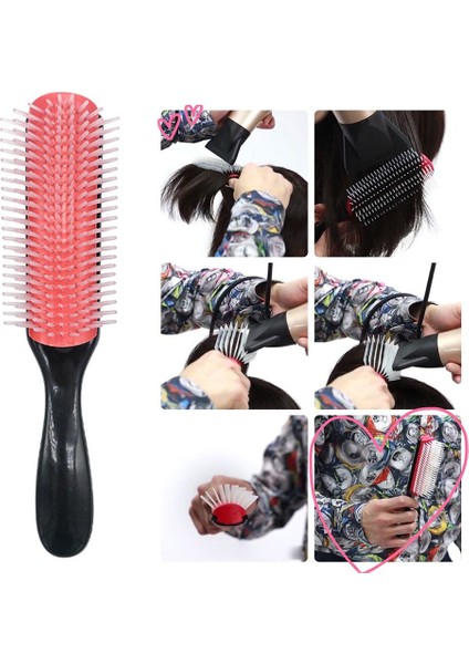 9-Satır Dolaşık Açıcı Saç Fırçası Denman Dolaşık Açıcı Saç Fırçası Saç Derisi Masaj Düz Kıvırcık Islak Saç Tarak (Yurt Dışından) indirimleri