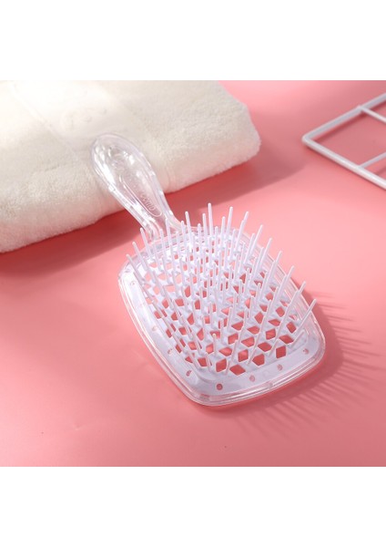 Şeffaf Içi Boş Örgü Tarak Islak Kuru Çift Kullanımlı Kadın Saç Derisi Masaj Tarak Saç Fırçası Oymak Ev Salon Dıy Kuaförlük Aracı (Yurt Dışından) fiyatları