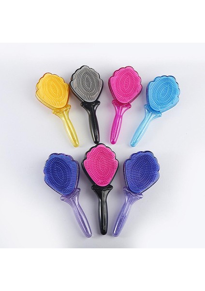Yeni Glitter Model Kolu Kabuk Tarak Pürüzsüz Saç Anti-Düğüm Plastik Tarak Saç Fırçası Kadın (Yurt Dışından)