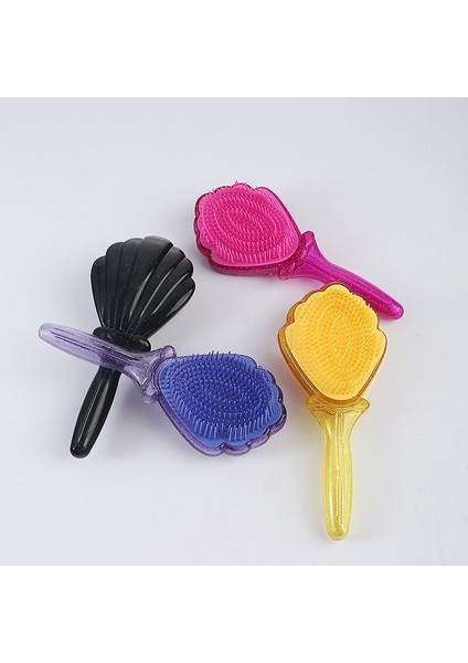 Yeni Glitter Model Kolu Kabuk Tarak Pürüzsüz Saç Anti-Düğüm Plastik Tarak Saç Fırçası Kadın (Yurt Dışından) fiyatları