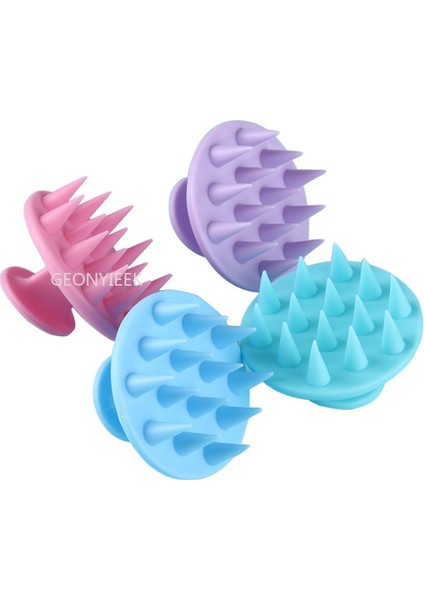Silikon Saç Derisine Masaj Fırçası Saç Fırçası Şampuan Masaj Tarak Banyo Masaj Fırçası Saç Derisine Masaj Saç Duş Fırçası Tarak Bakım Aracı (Yurt Dışından)
