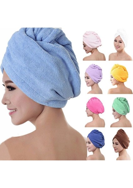 Yüzme Havlusu Hızlı Hızlı Kuruyan Saç Şapka Emici Havlu Kapağı Türban Wrap Yumuşak Duş Şapkası (Yurt Dışından) fiyatları