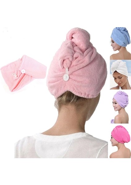 Yüzme Havlusu Hızlı Hızlı Kuruyan Saç Şapka Emici Havlu Kapağı Türban Wrap Yumuşak Duş Şapkası (Yurt Dışından) modelleri