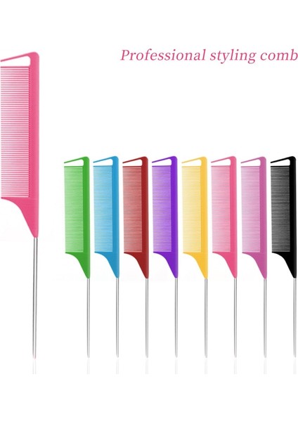 Renkli Ince Diş Tarak Metal Pin Anti-Statik Saç Stili Sıçan Kuyruğu Tarak 220X28X4MM Saç Kenar Düzeltici Şekillendirici Güzellik Araçları (Yurt Dışından) fiyatları